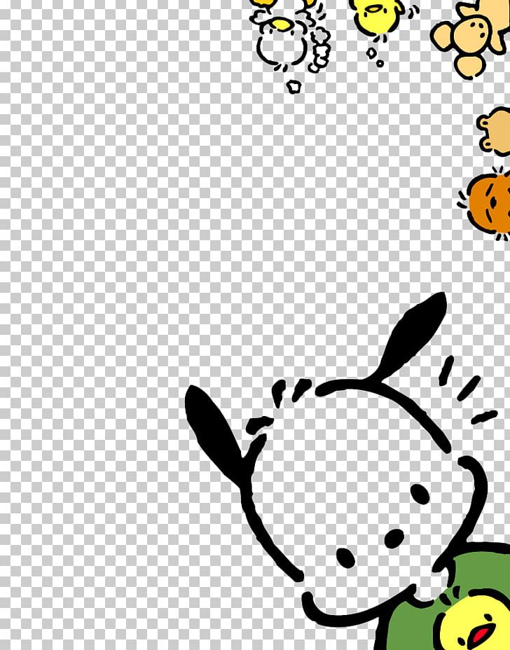 Hello Kitty Sanrio Dog Kavaii PNG, Clipart, Animals, Area, Black And White, Border, Border Frame Free PNG Download