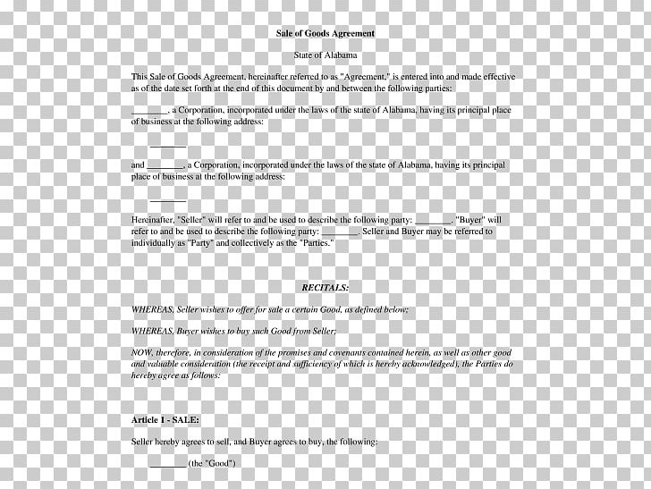 Document Contract Template Sale Of Goods Act 1979 PNG, Clipart, Area, Contract, Diagram, Document, Goods Free PNG Download