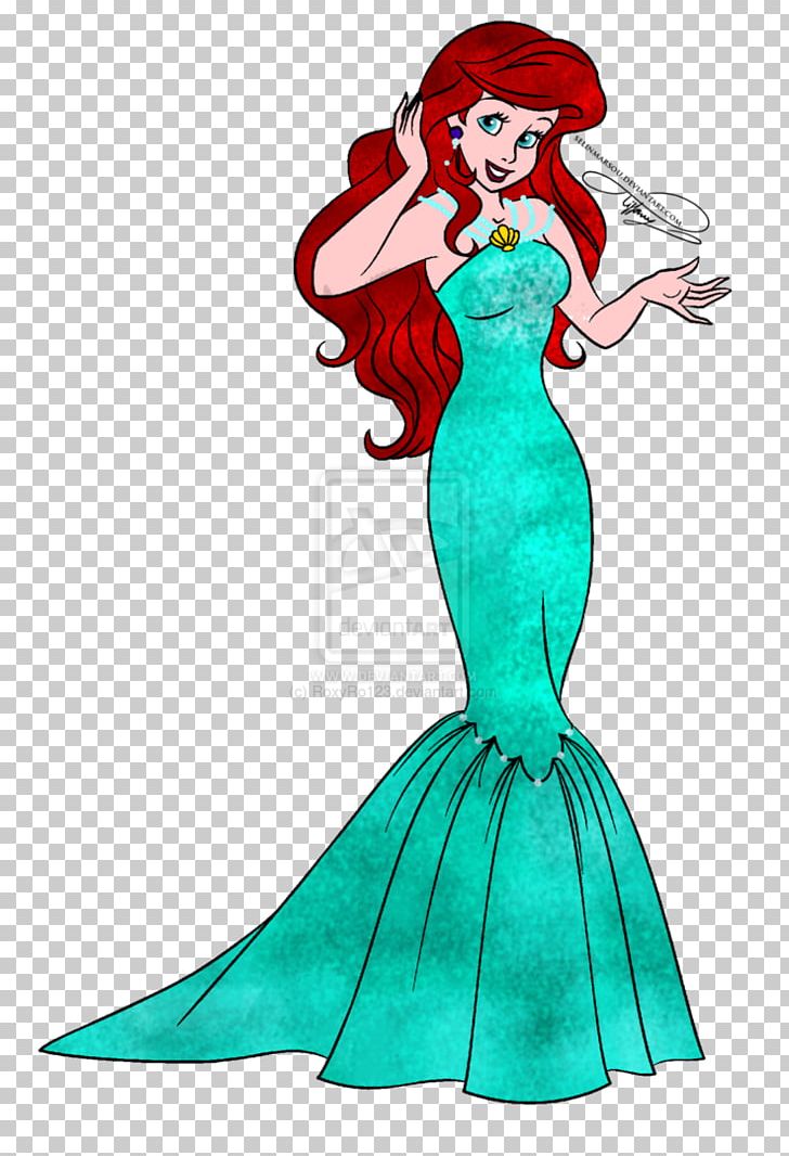 Illustration Mermaid Costume Design Pin-up Girl Gown PNG, Clipart, Animated Cartoon, Ariel, Art, Beauty, Beautym Free PNG Download