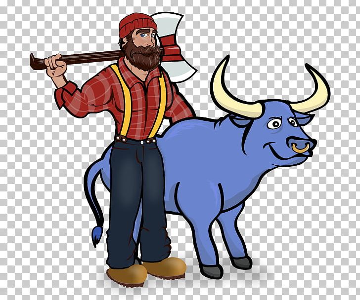 Paul Bunyan And Babe The Blue Ox Paul Bunyan State Trail Tall Tale PNG, Clipart, Bull, Cartoon, Cattle Like Mammal, Clip Art, Cowboy Free PNG Download