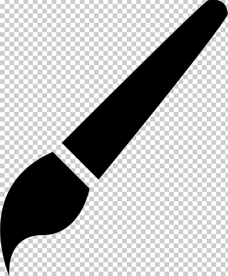Paintbrush Computer Icons PNG, Clipart, Angle, Art, Black And White, Brush, Cold Weapon Free PNG Download