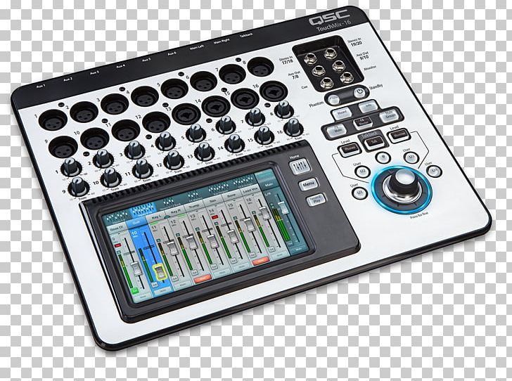 QSC TouchMix-16 Audio Mixers Digital Mixing Console Touchscreen Digital Audio PNG, Clipart, Audio Equipment, Digital Audio, Electronic Device, Electronics, Interface Free PNG Download