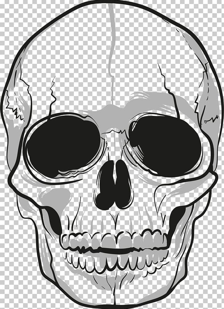 Skull Drawing Bone PNG, Clipart, Black And White, Bone, Drawing, Eyewear, Face Free PNG Download