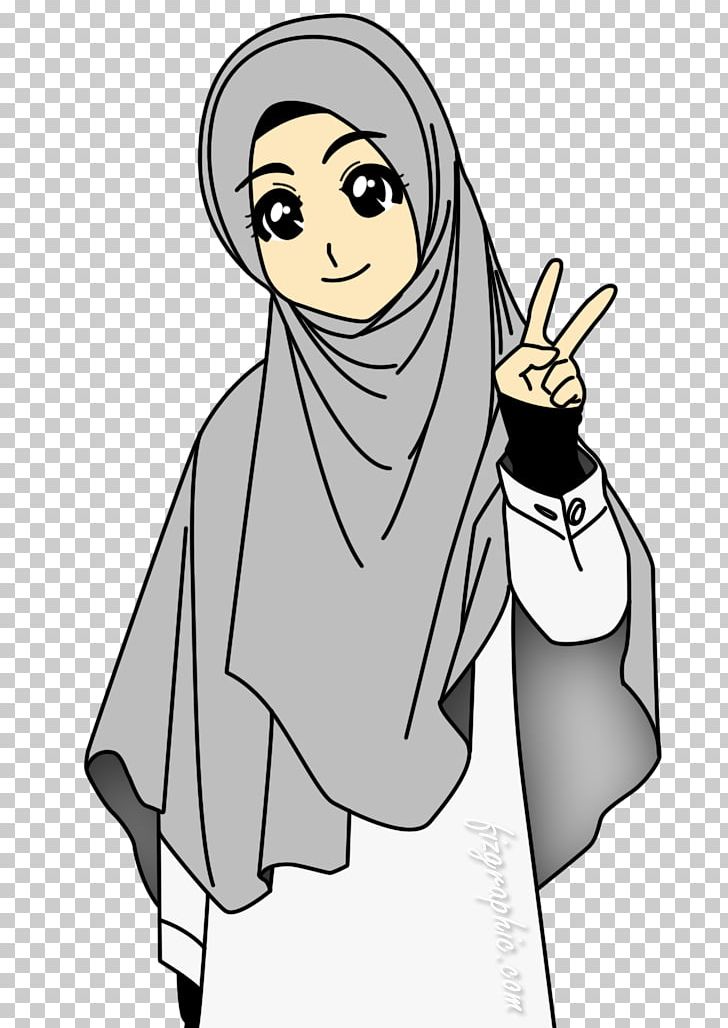 Anime Muslim  Girl Drawing 