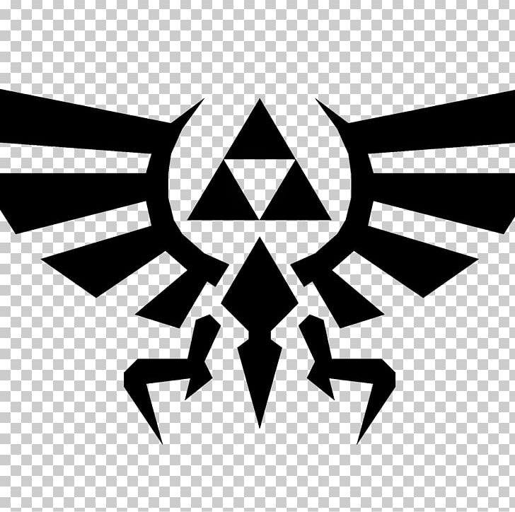 Hyrule Warriors The Legend Of Zelda: Ocarina Of Time The Legend Of Zelda: The Wind Waker Link PNG, Clipart, Angle, Black, Black And White, Brand, Crest Free PNG Download