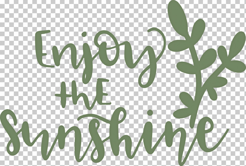 Sunshine Enjoy The Sunshine PNG, Clipart, Biology, Flower, Green, Leaf, Logo Free PNG Download