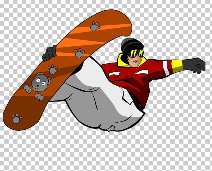 Snowboarding Skiing Sport PNG, Clipart, Cartoon, Fictional Character, Free Content, Olympic Sports, Orange Free PNG Download
