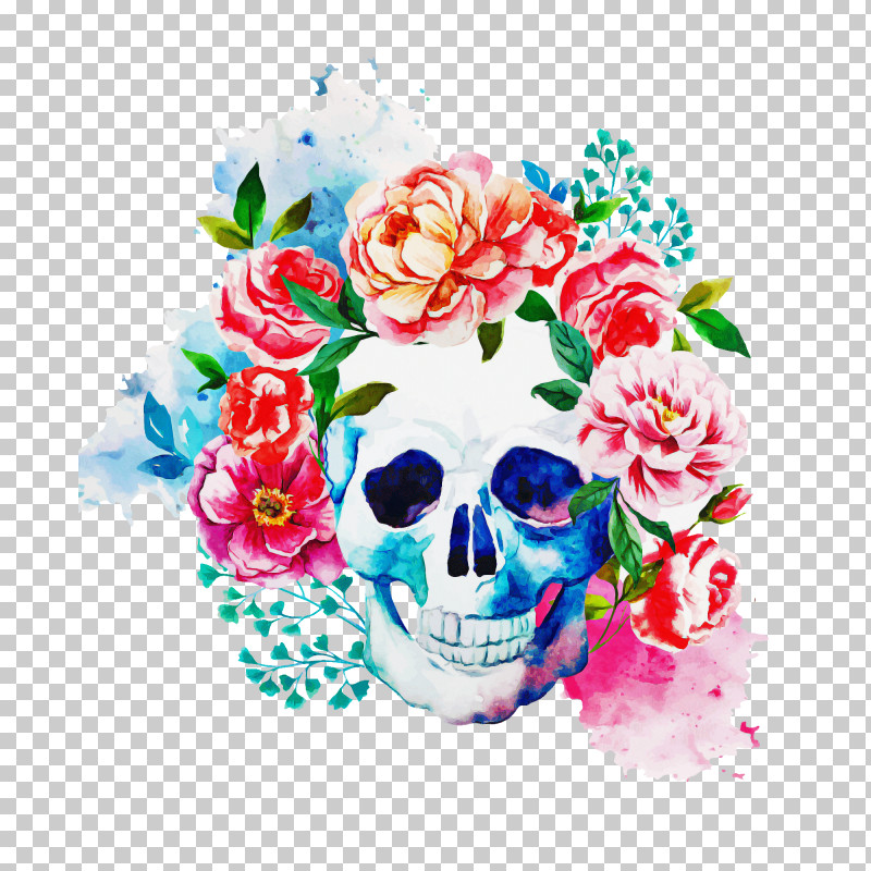 Skull Bone Flower Bouquet Plant PNG, Clipart, Bone, Bouquet, Flower, Plant, Skull Free PNG Download