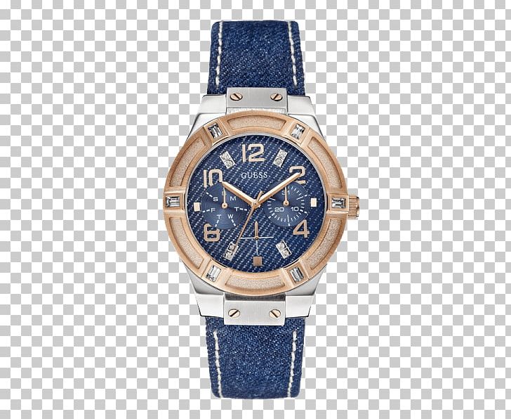 Watch Guess Denim Strap Jewellery PNG, Clipart, Accessories, Brand, Chronograph, Clock, Clothing Free PNG Download