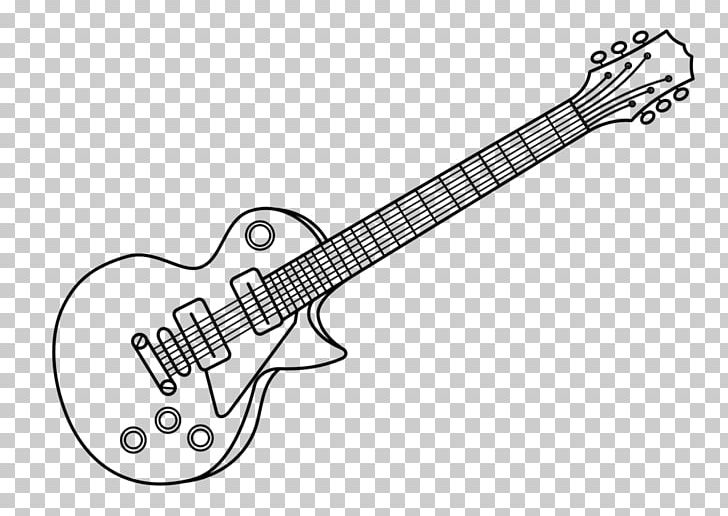 Bass Guitar Electric Guitar Gibson Les Paul Custom Line Art PNG, Clipart, Acoustic Electric Guitar, Acoustic Guitar, Art, Black And White, Drawing Free PNG Download