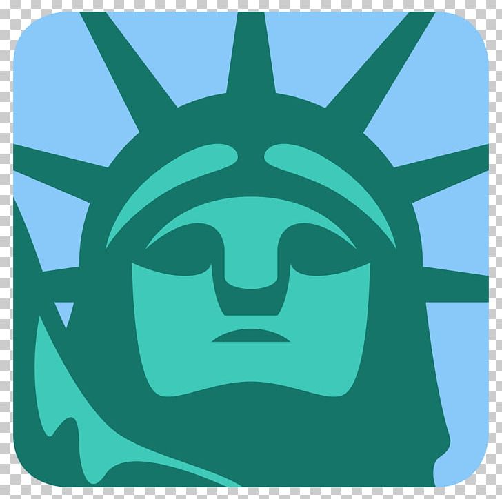 Statue Of Liberty Computer Icons Emoji Landmark PNG, Clipart, Aqua, Building, Computer Icons, Donald Trump, Electric Blue Free PNG Download
