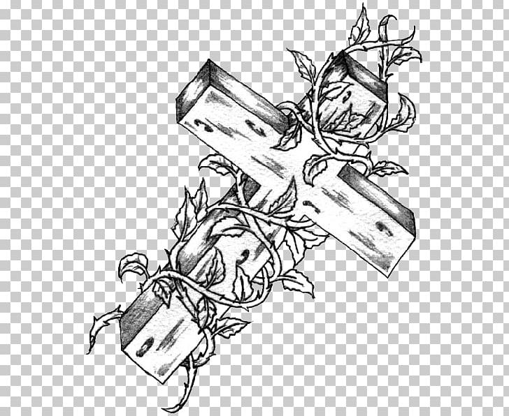 Tattoo Drawing Christian Cross PNG, Clipart, Art, Artwork, Automotive Design, Black And White, Christian Cross Free PNG Download