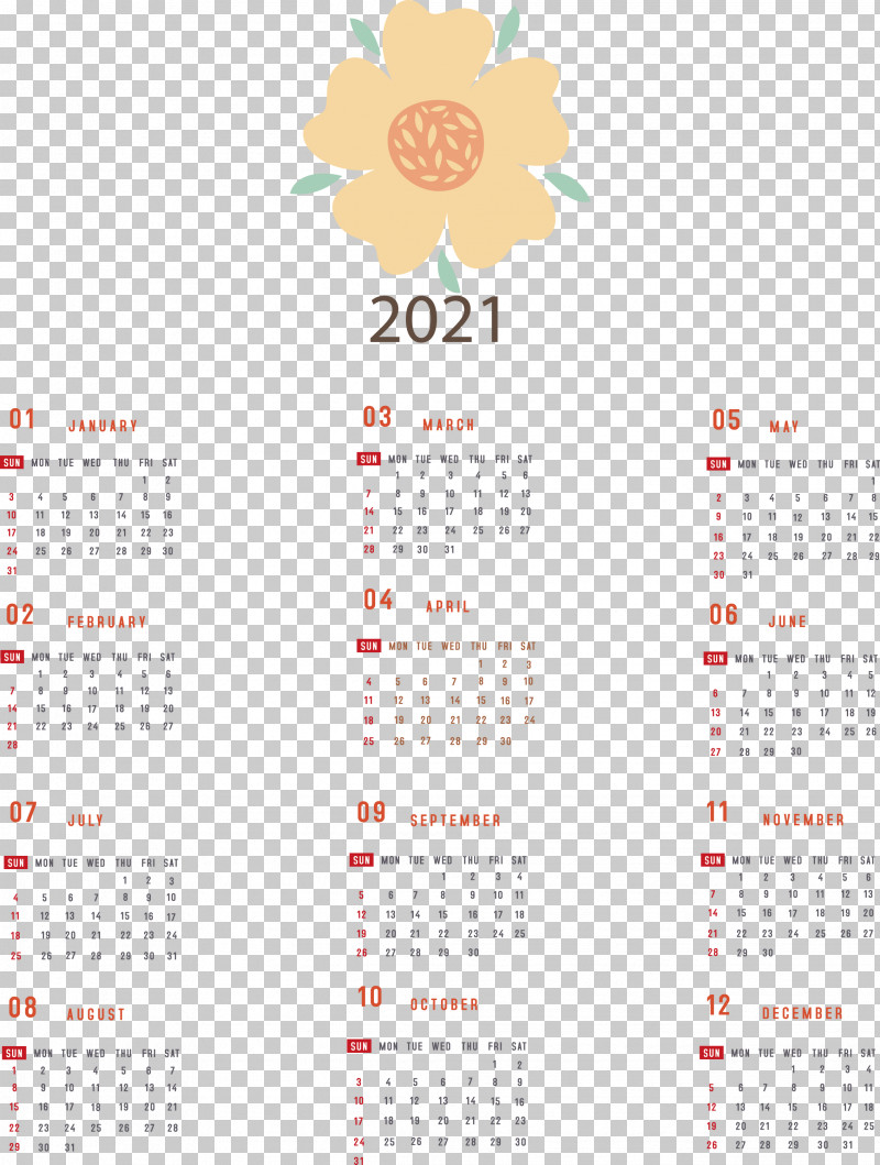 Printable 2021 Yearly Calendar 2021 Yearly Calendar PNG, Clipart, 2021 Yearly Calendar, Calendar System, Meter Free PNG Download