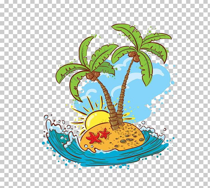Coconut Tree Cartoon PNG, Clipart, Art, Cartoon, Coconut, Coconut Leaf, Coconut Leaves Free PNG Download