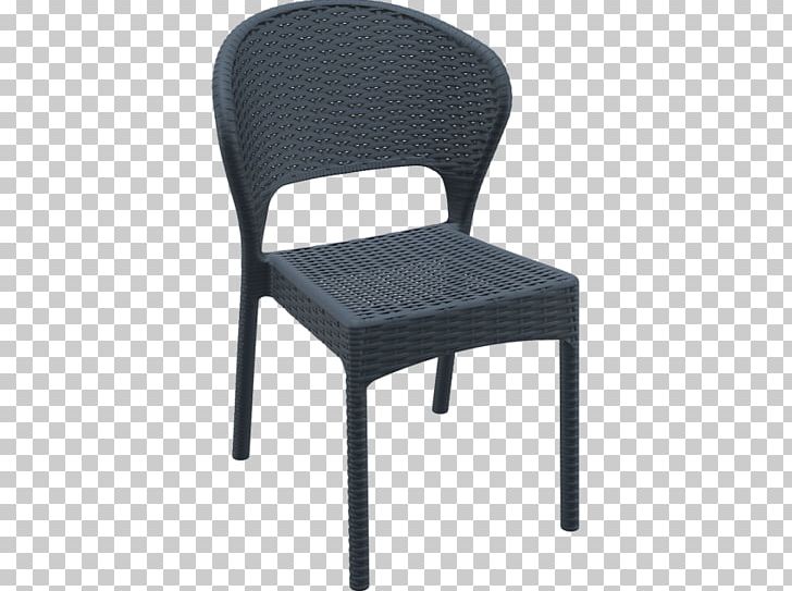Table Chair Garden Furniture Resin Wicker Seat PNG, Clipart, Angle, Armrest, Black, Chair, Chaise Longue Free PNG Download