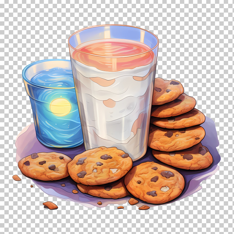 Cookies And Milk - Milk And Cookies Snack PNG