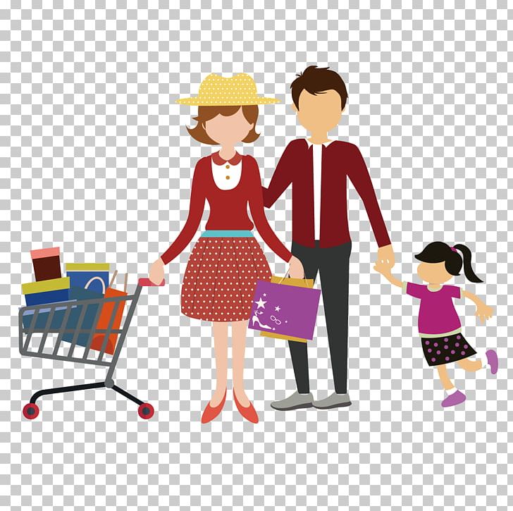 Shopping Cart Family PNG, Clipart, Cartoon, Child, Clothing, Coffee Shop, Drawing Free PNG Download