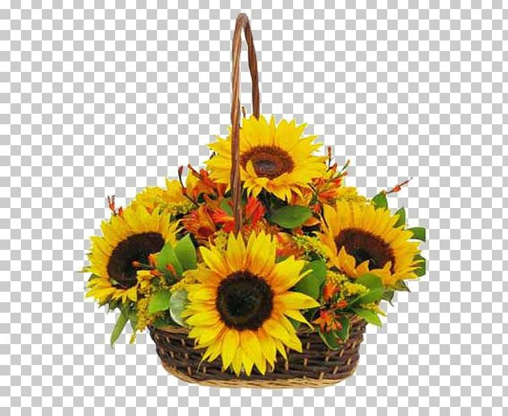 Common Sunflower Floral Design Floristry Basket PNG, Clipart, Artificial Flower, Basket, Birth, Birthday, Common Sunflower Free PNG Download