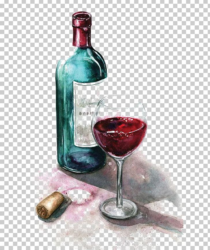 Red Wine Watercolor Painting Wine Glass PNG, Clipart, Art, Bordeaux Wine, Cartoon, Cork, Dessert Wine Free PNG Download
