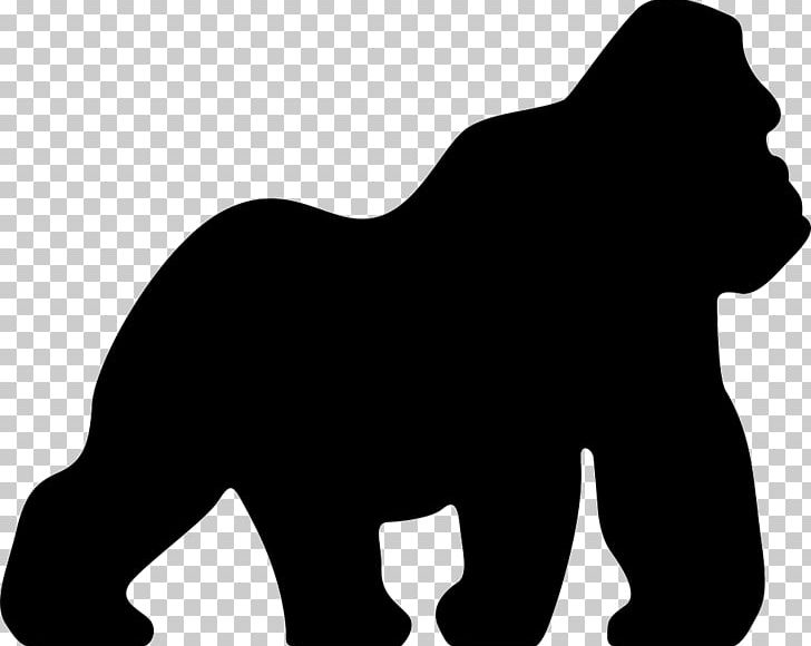 Gorilla Encapsulated PostScript PNG, Clipart, Animals, Big Cats, Black, Black And White, Carnivoran Free PNG Download