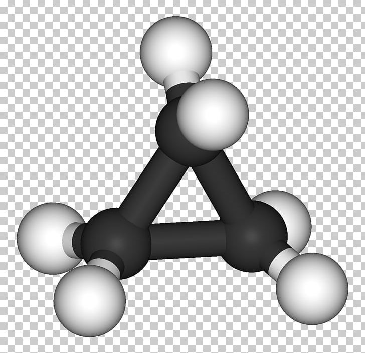 Cyclopropane Cycloalkane Molecule Chemistry Atom PNG, Clipart, Atom, Black And White, Chemical Bond, Chemistry, Cycloalkane Free PNG Download