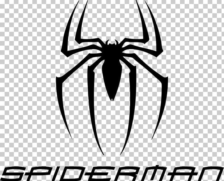 Spider-Man Logo Marvel Comics PNG, Clipart, Area, Artwork, Black And White, Fictional Character, Film Free PNG Download