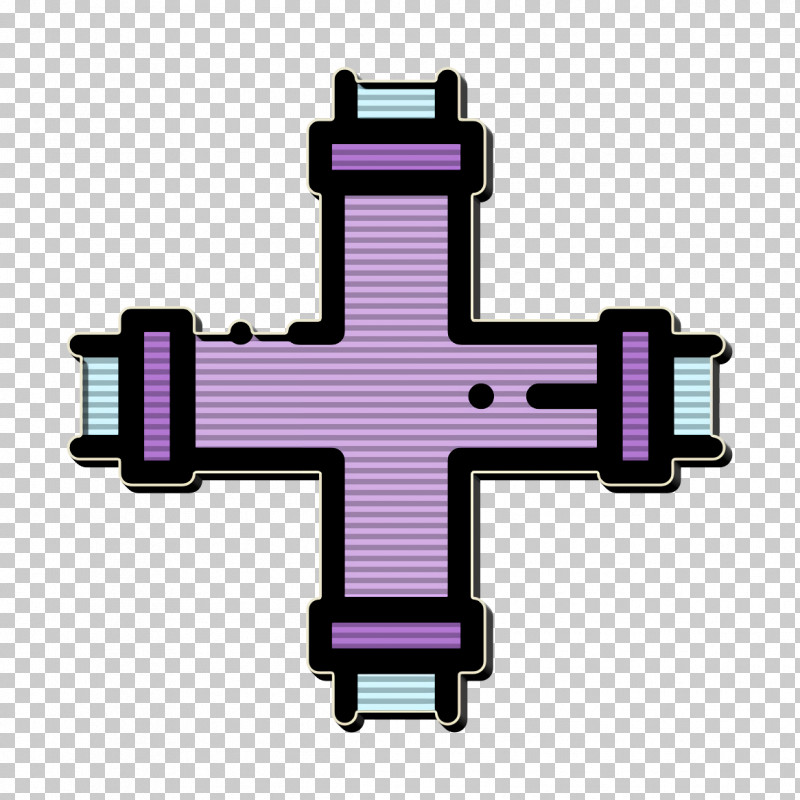 Plumber Icon Pipe Icon PNG, Clipart, Cross, Line, Pipe Icon, Plumber Icon, Purple Free PNG Download