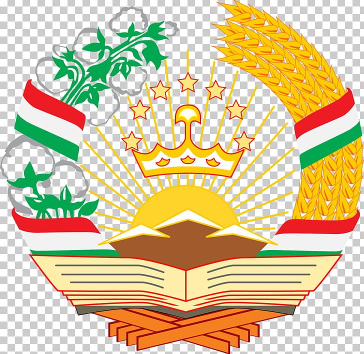Emblem Of Tajikistan Tajik Soviet Socialist Republic Coat Of Arms Tajik Autonomous Soviet Socialist Republic PNG, Clipart, Area, Flag, Flag Of Tajikistan, Food, Line Free PNG Download