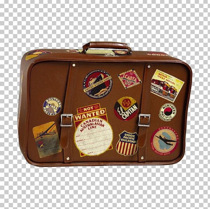 Suitcase Travel Photography Paper Sticker PNG, Clipart, Aesthetic, Bag, Baggage, Brown, Clothing Free PNG Download