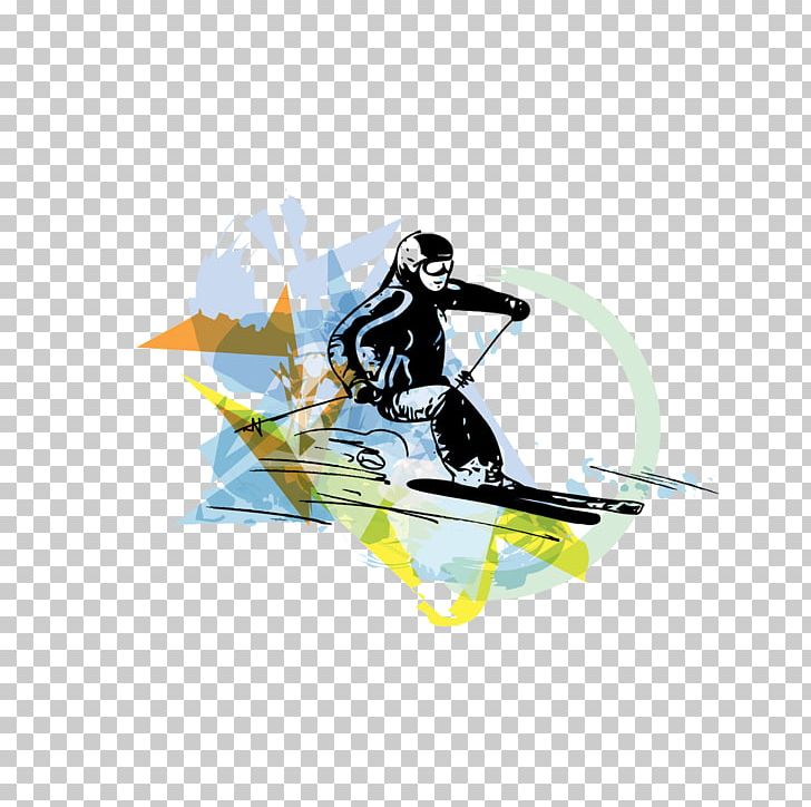Skiing Sport Watercolor Painting Illustration PNG, Clipart, Athlete, Cartoon, Character, Color Graffiti, Computer Wallpaper Free PNG Download