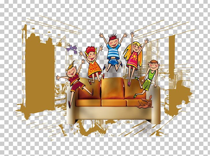 Child Couch Illustration PNG, Clipart, Art, Bounce, Boy, Cartoon, Children Free PNG Download