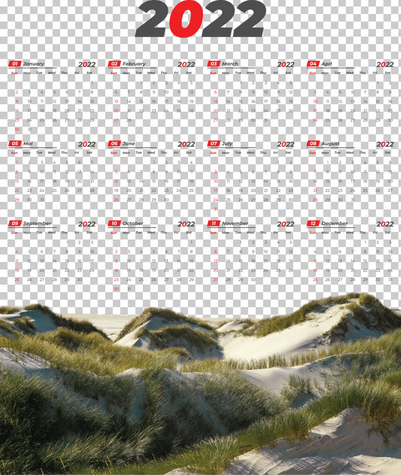2022 Yeary Calendar 2022 Calendar PNG, Clipart, Beach, Best, Coast, De Koog, Dune Free PNG Download