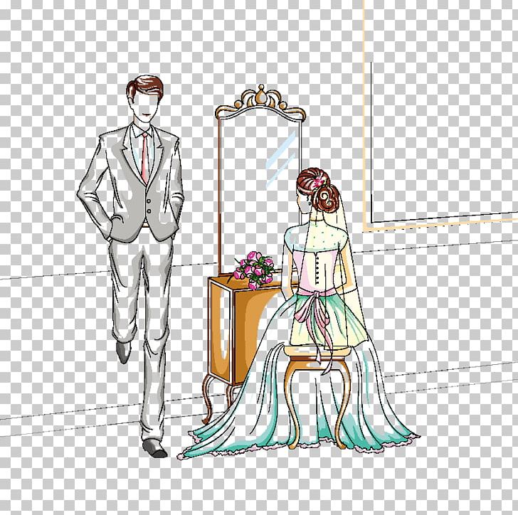 Wedding Marriage Bridegroom Illustration PNG, Clipart, Bride, Cartoon, Color, Couple, Encapsulated Postscript Free PNG Download