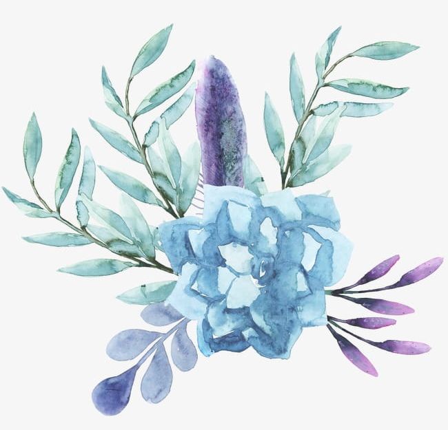Blue Hand-painted Floral Patterns PNG, Clipart, Blue, Blue Clipart, Floral Clipart, Flower, Flowers Free PNG Download