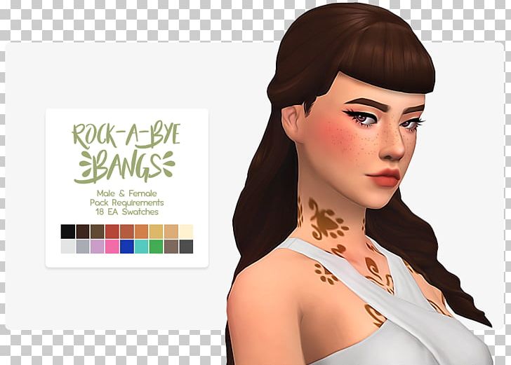 The Sims 4 The Sims 2 Maxis Hairstyle PNG, Clipart, Bangs, Beauty, Black Hair, Braid, Brown Hair Free PNG Download