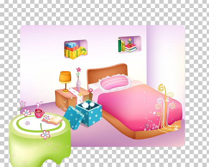 Bedroom Illustration PNG, Clipart, Architecture, Bed, Cartoon, Ceiling, Entresol Free PNG Download