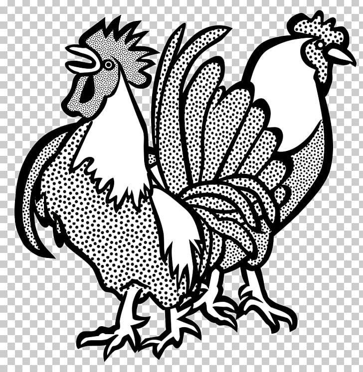 Chicken Rooster Line Art PNG, Clipart, Animals, Art, Artwork, Beak, Bird Free PNG Download