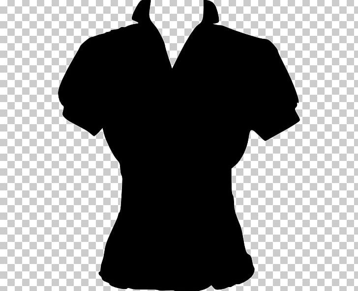 T-shirt Blouse Dress PNG, Clipart, Black, Black And White, Blouse, Clip ...