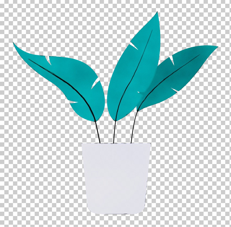 Leaf Flowerpot Turquoise Plant Biology PNG, Clipart, Biology, Flowerpot, Leaf, Paint, Plant Free PNG Download