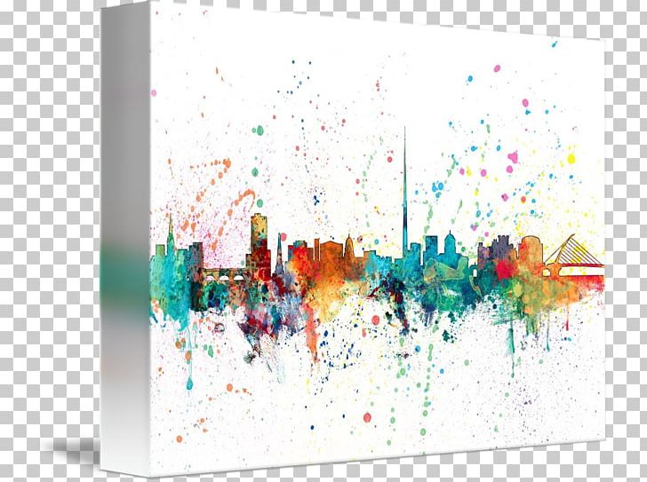 Dublin Painting Skyline Art Cityscape PNG, Clipart, Art, Canvas, Cityscape, Computer Wallpaper, Dublin Free PNG Download