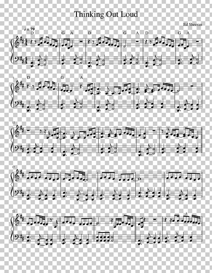 Thinking Out Loud Sheet Music Violin PNG, Clipart, Angle, Area, Black And White, Chord, Digital Sheet Music Free PNG Download