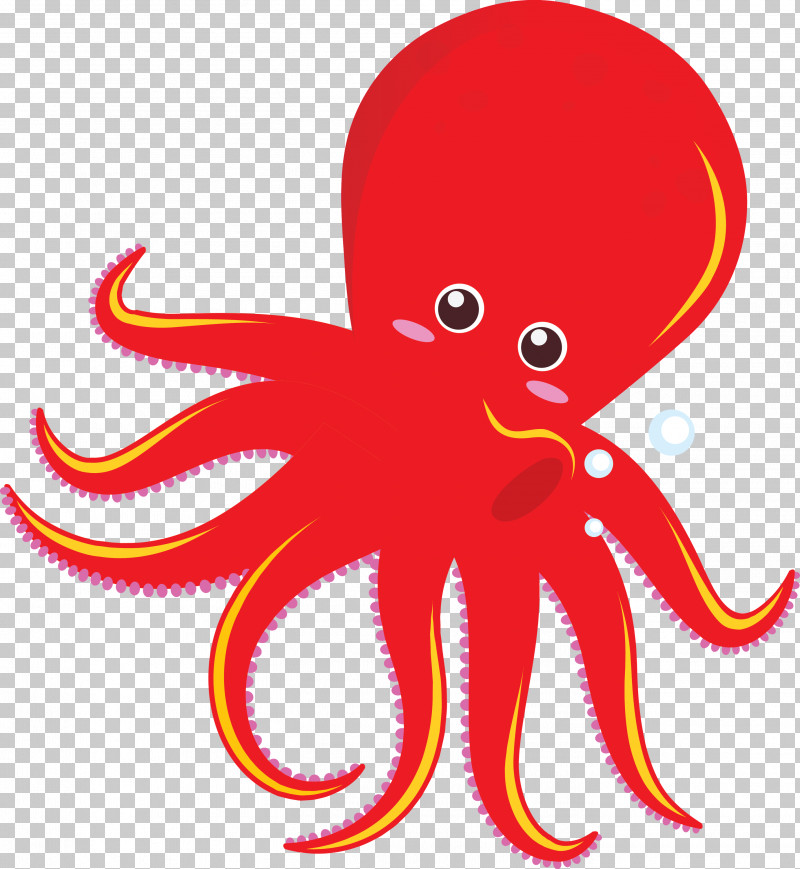 Octopus Giant Pacific Octopus Octopus Red Cartoon PNG, Clipart, Cartoon, Giant Pacific Octopus, Material Property, Octopus, Red Free PNG Download