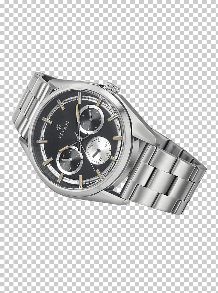 Silver Watch Strap Metal Titan Company PNG, Clipart, Black, Brand, Clock, Color, Jewelry Free PNG Download