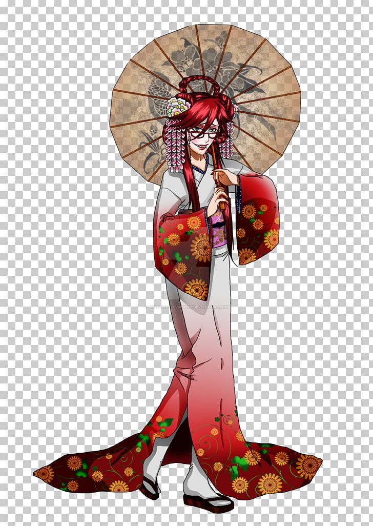 Geisha Kimono Obi Ciel Phantomhive Woman PNG, Clipart, Anime, Art, Ciel Phantomhive, Clothing, Costume Design Free PNG Download