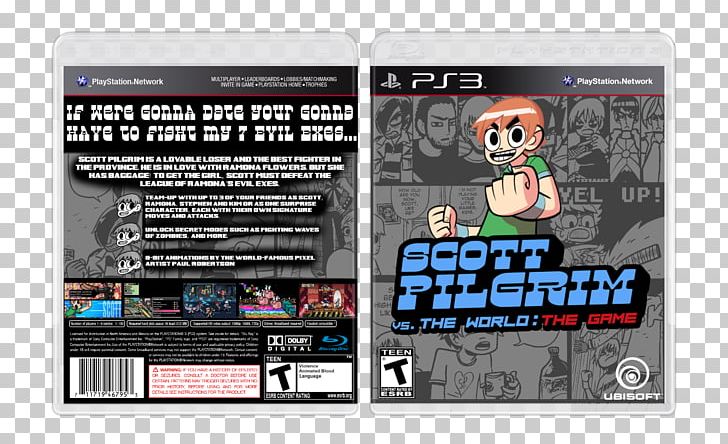 Scott Pilgrim Vs. The World: The Game Xbox 360 PlayStation 3 Graphic Design PNG, Clipart, Advertising, Art, Book, Brand, Cover Art Free PNG Download