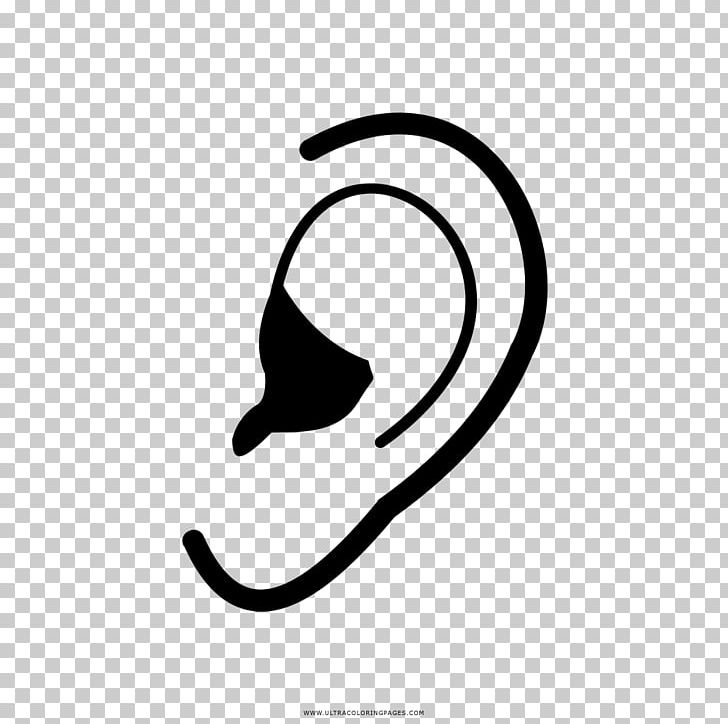Ear Drawing Coloring Book Auricle PNG, Clipart, Audio, Auricle, Black, Black And White, Brand Free PNG Download