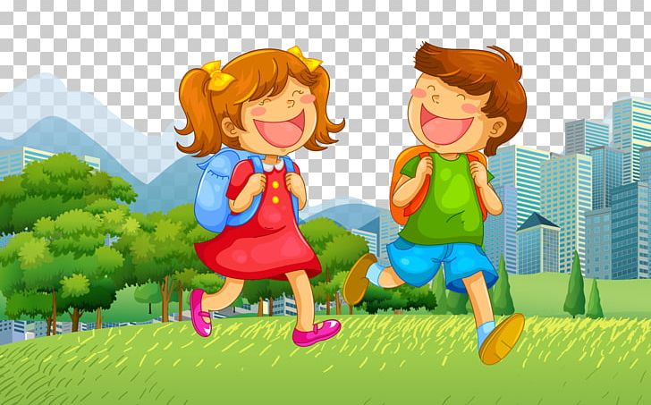 School Child Illustration PNG, Clipart, Boy, Cartoon, Computer Wallpaper, Fictional Character, Girl Free PNG Download