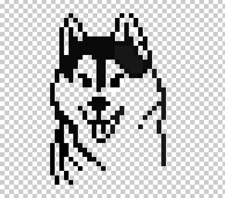 Gray Wolf Pixel Art Siberian Husky Drawing PNG, Clipart, Art, Bead, Black, Black And White, Craft Free PNG Download