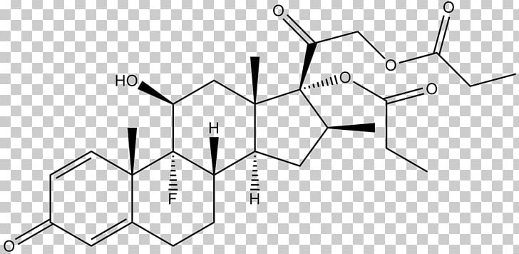 Mometasone Furoate Clobetasol Propionate Prednisolone Cortisol Pharmaceutical Drug PNG, Clipart, Angle, Area, Black And White, Ciprofloxacin, Circle Free PNG Download