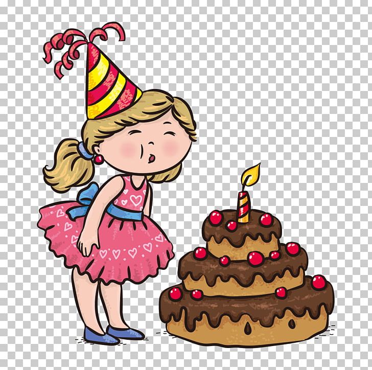 Birthday Illustration PNG, Clipart, Birthday Card, Cake, Cake Decorating, Cartoon, Cartoon Characters Free PNG Download